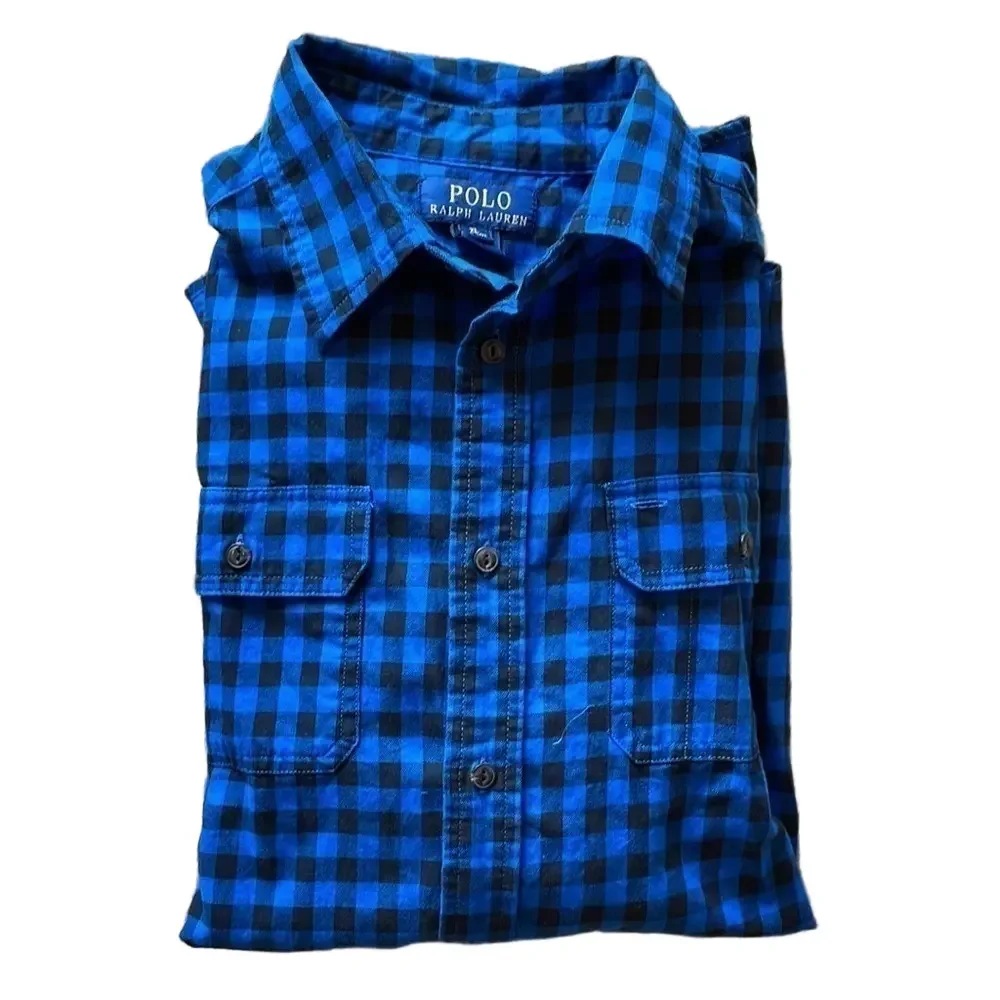 Polo Ralph Lauren Boys XL Blue and Black Long Sleeve Shirt